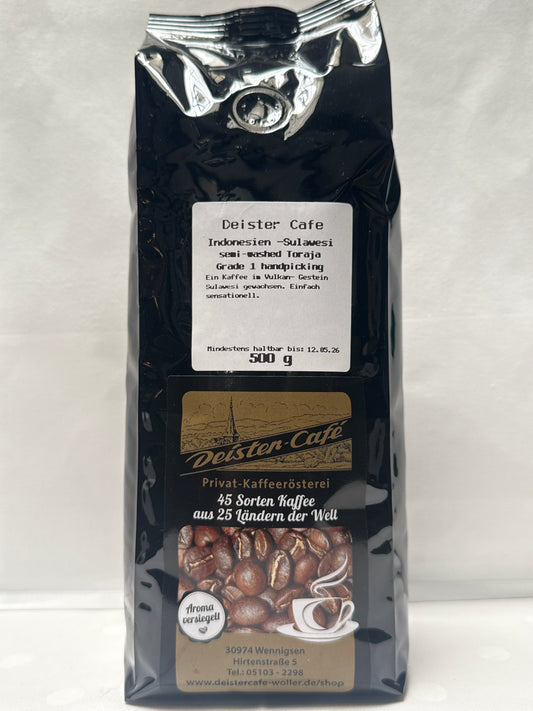 Indonesien - Sulawesi semi-wasched Toarco. Grade 1 handpicking