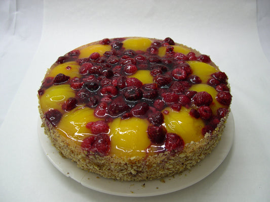 Pfirsich Himbeer Obsttorte
